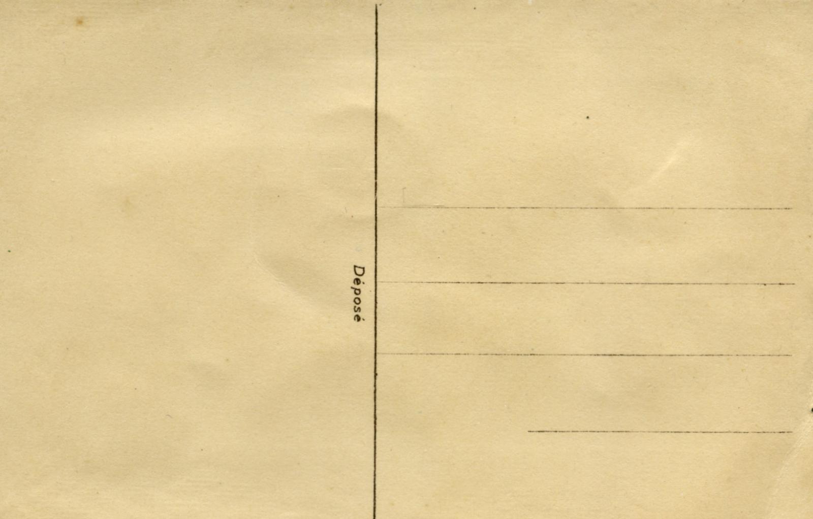 Reverse of WWI silk postcard sent for Christmas