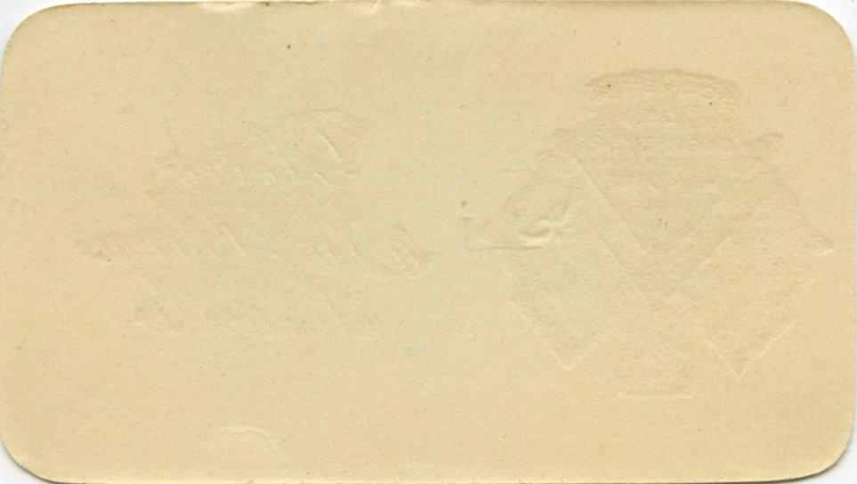 Reverse of small card insert of WWI silk postcard with French shield and flags