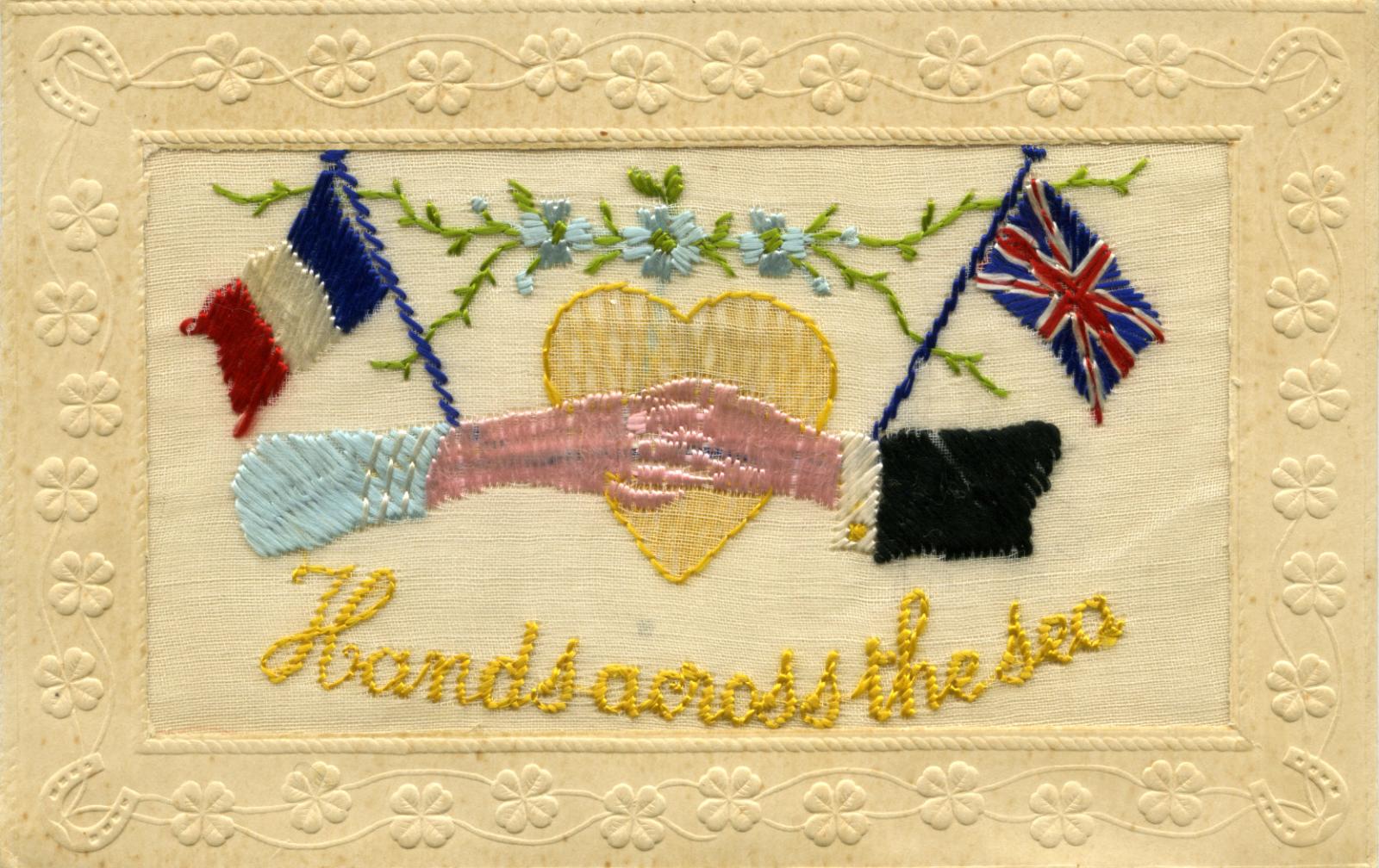 WWI silk postcard sent to Ethell from Daddy June 28 1916