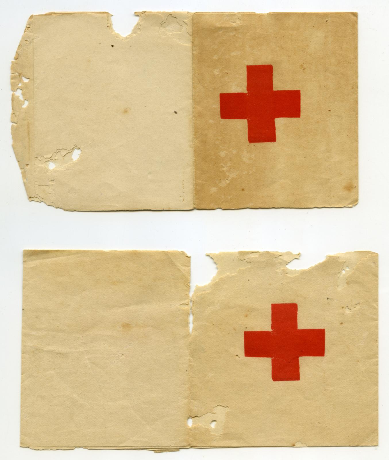 Tiny Tot's Red Cross Ambulance Outfit - folded armbands
