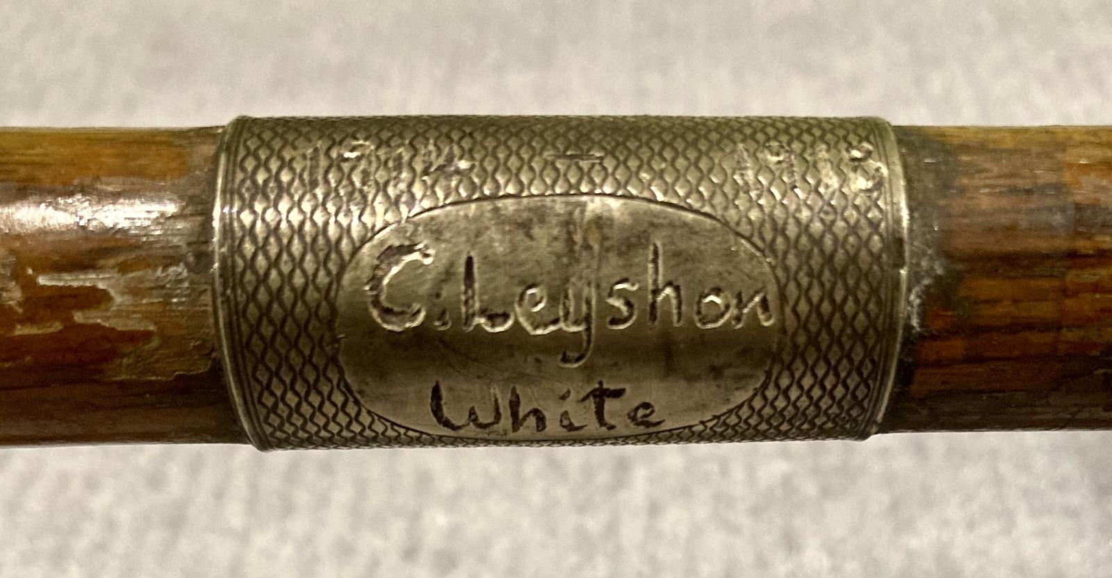 Walking stick engraving