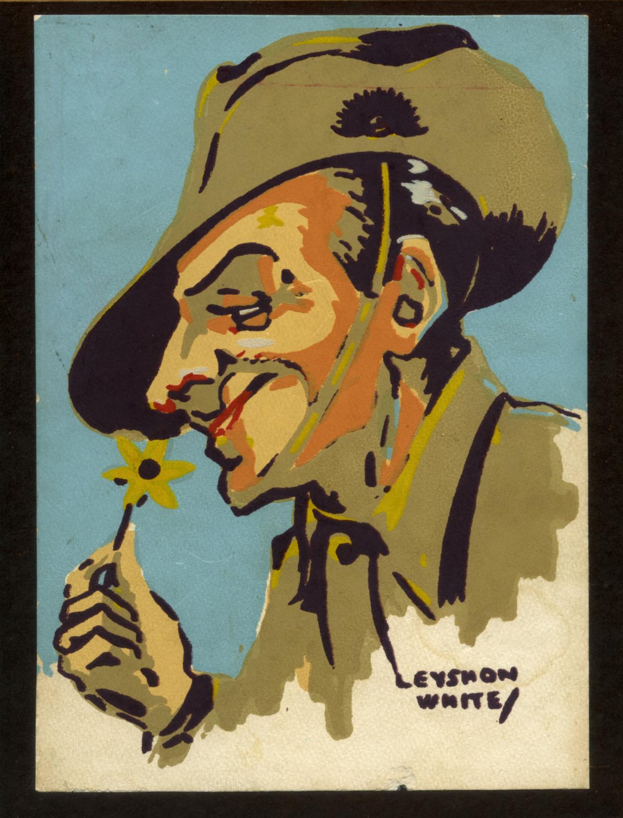 'With the Diggers 1914-1918' - close up of cover art by Cyril Leyshon-White