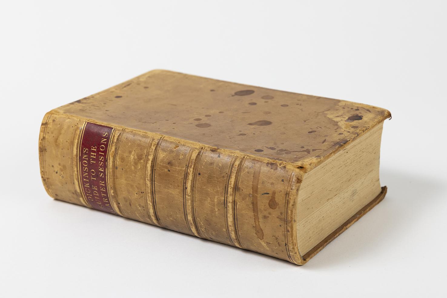 Leather bound book, Dickinson's Guide to the Quarter Sessions
