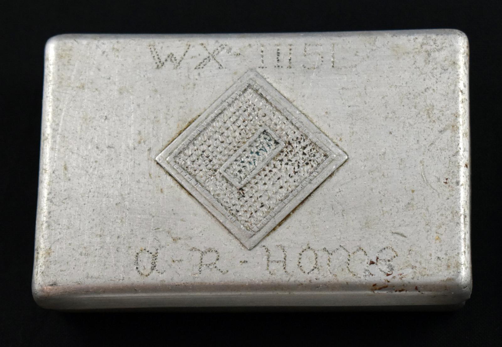 Engraved Tin of Major Arthur Robinson HOME