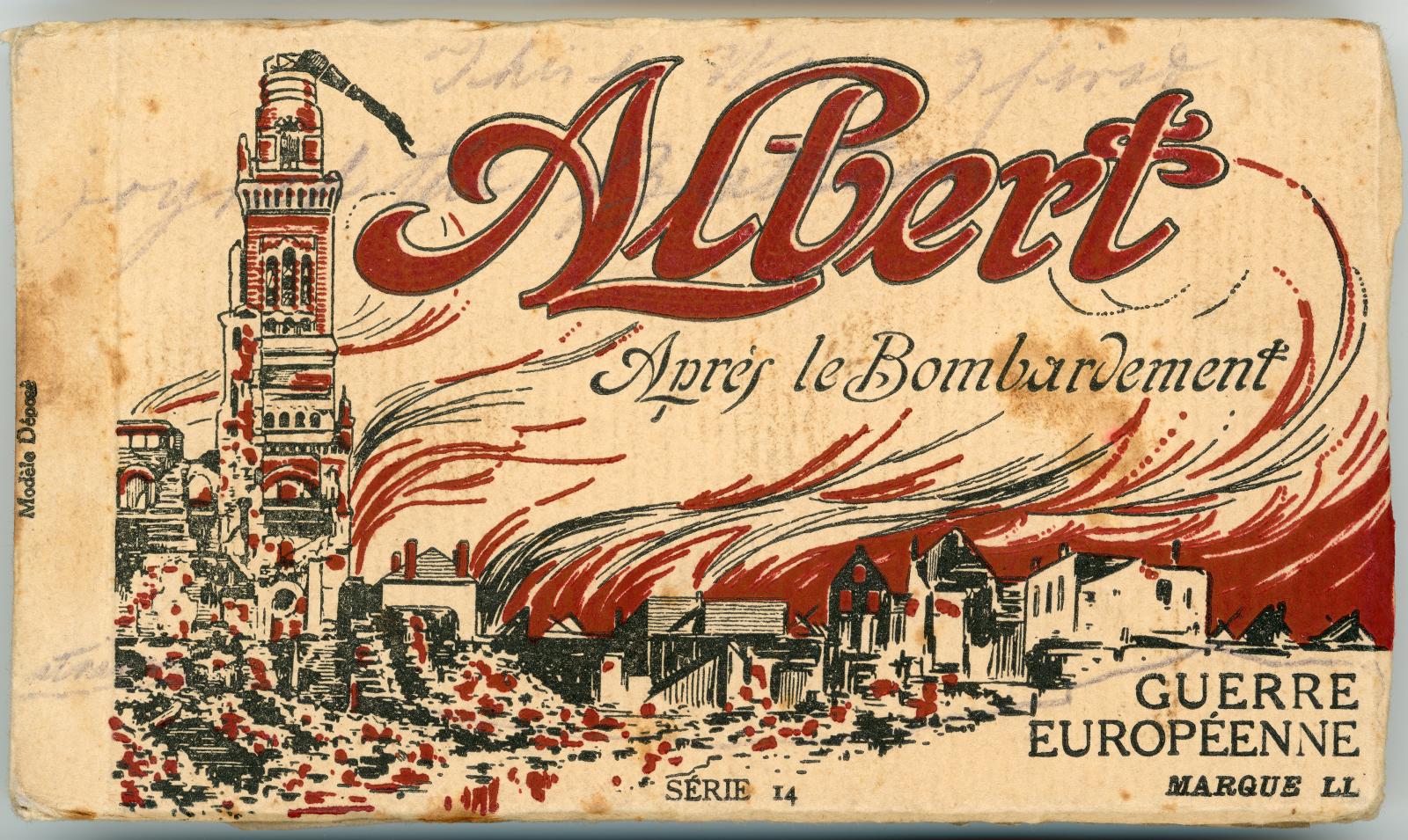 First World War Booklet of Detachable “Albert” Postcards from Pte. Edward Charles MOUCHEMORE 6351