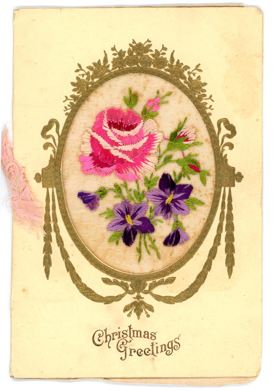 First World War Silk Postcard from Pte. Edward Charles MOUCHEMORE 6351