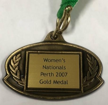 Australian Women's Nationals gold medal 2007