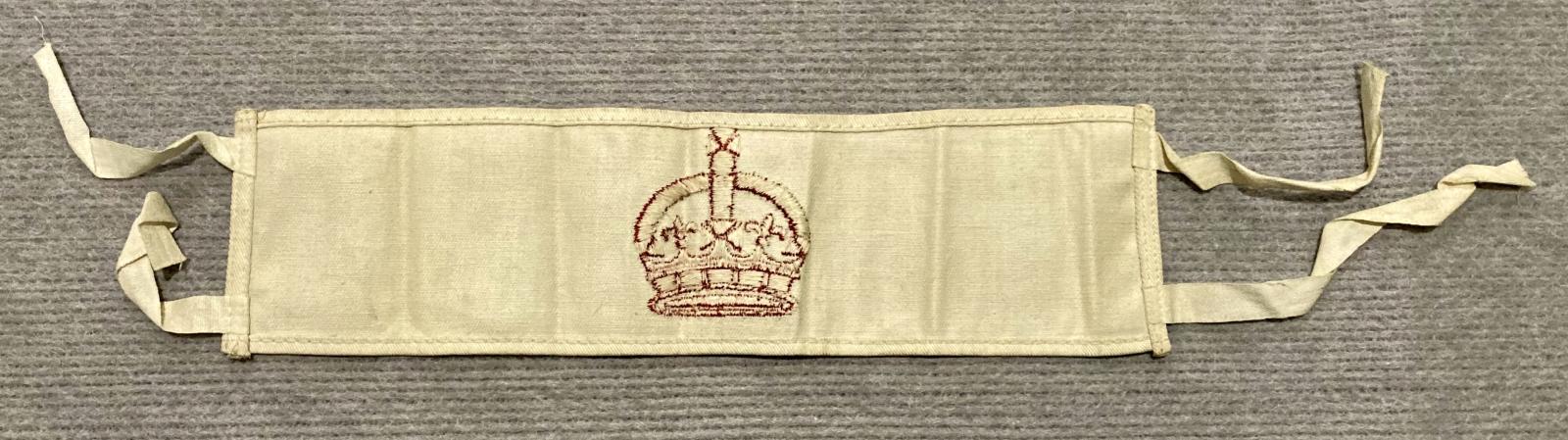 Reverse of armband issued to disabled soldier, Benjamin David Jones