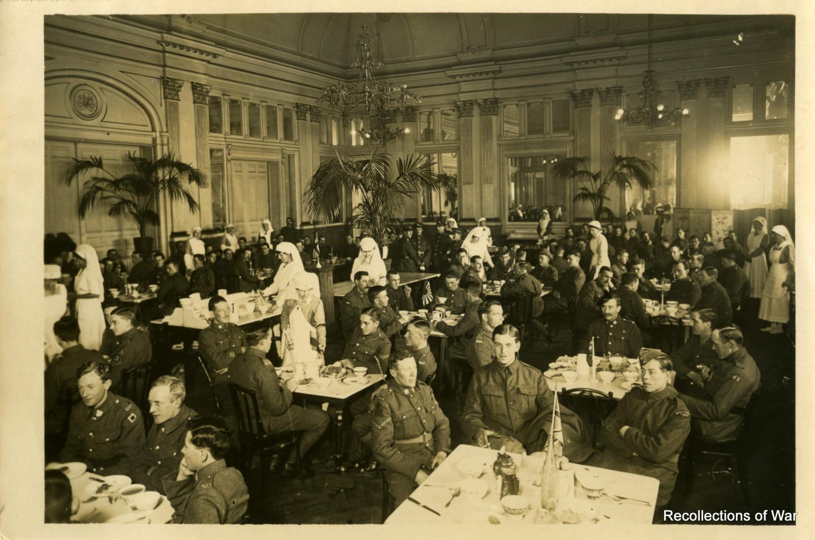 British Army & Navy Leave Club interior - dining area