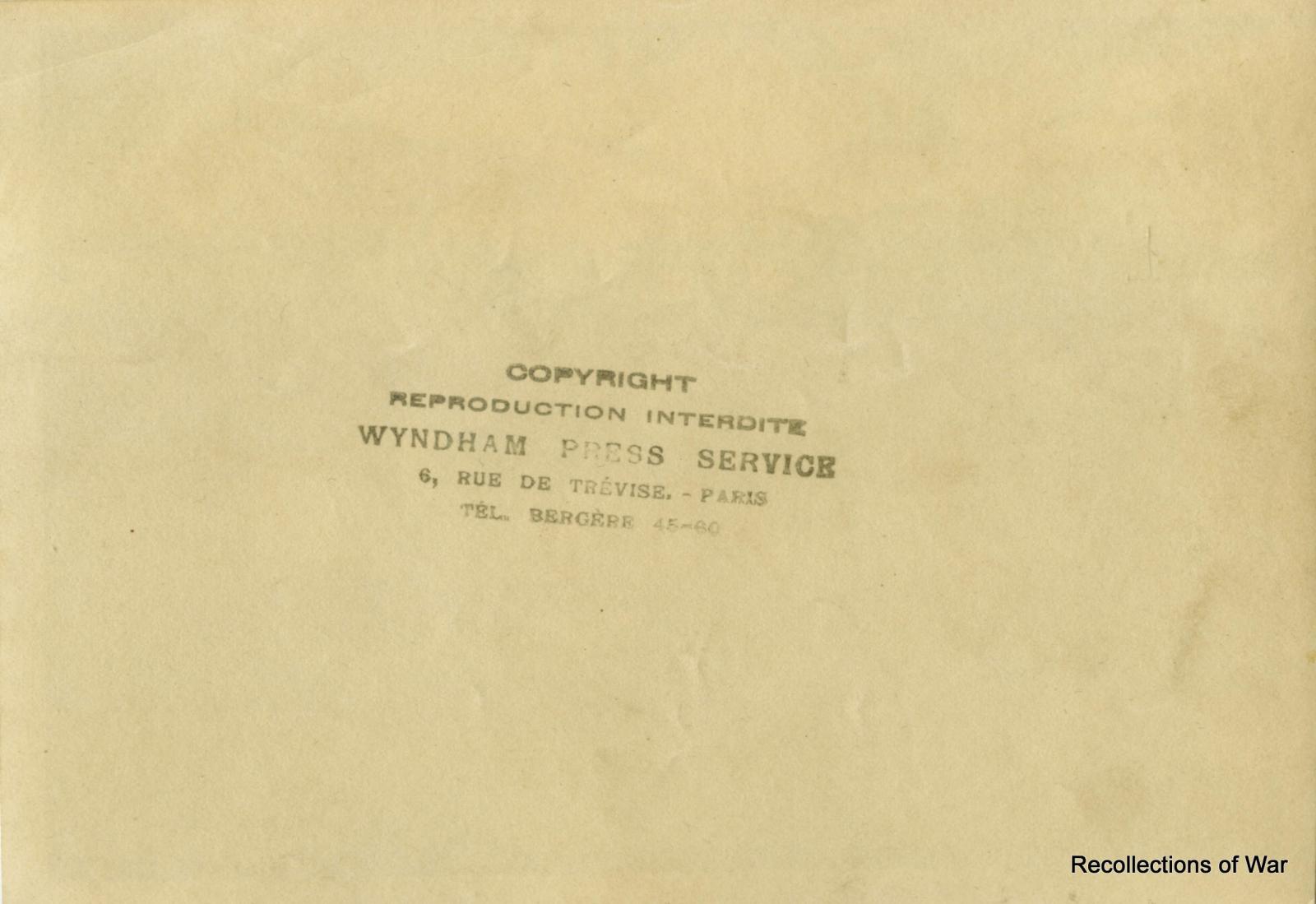 Reverse of photograph of The British Army & Navy Leave Club interior 