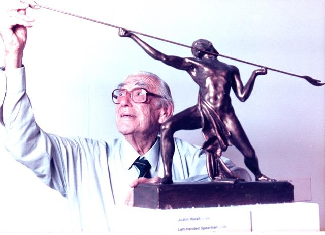 Justin Walsh with Sculpture