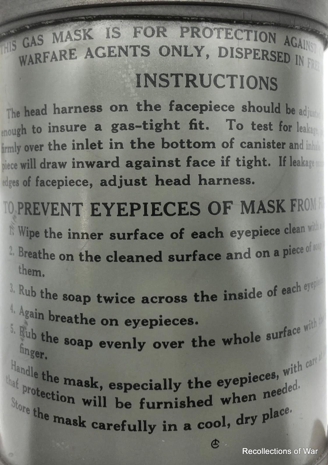 Gas mask canister