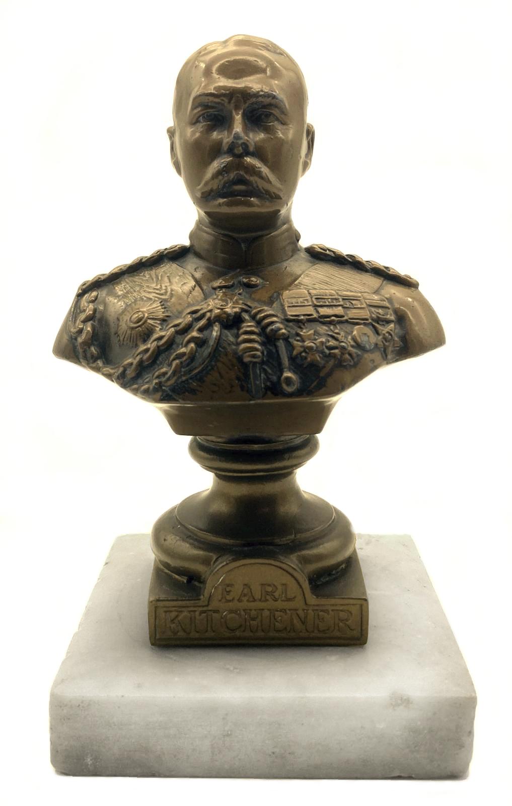 Bronze bust of Lord Kitchener - front view