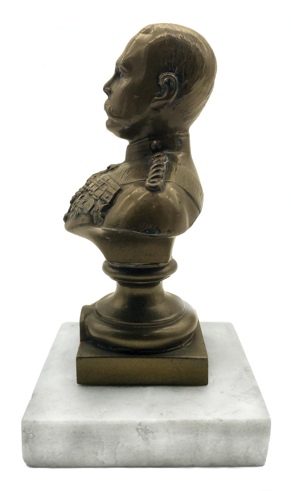 Bronze bust of Lord Kitchener - side view