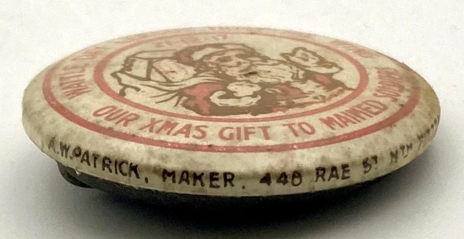 Side view of 'Wattle Day League Hospital Wing' fundraising badge 1917  - large size