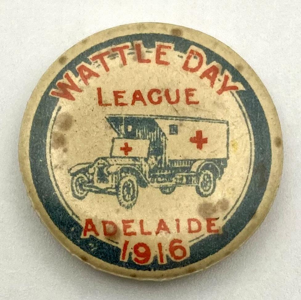 'Wattle Day League Adelaide 1916' fundraising badge - small size