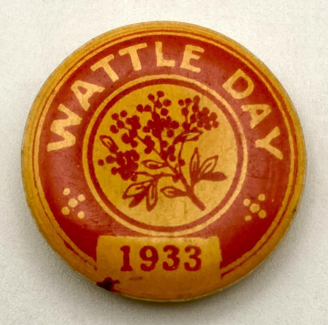 'Wattle Day 1933' fundraising badge - small size
