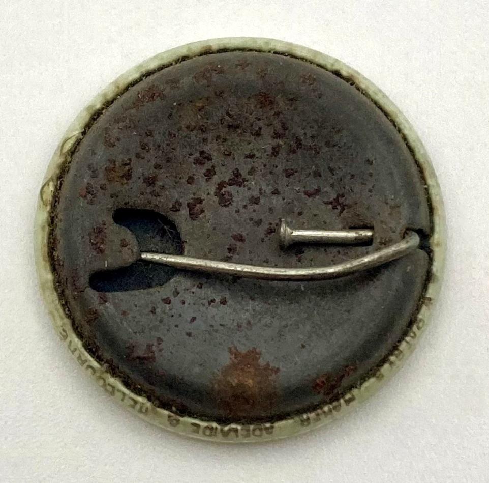 Reverse of 'Wattle Day for Children' fundraising badge - small size