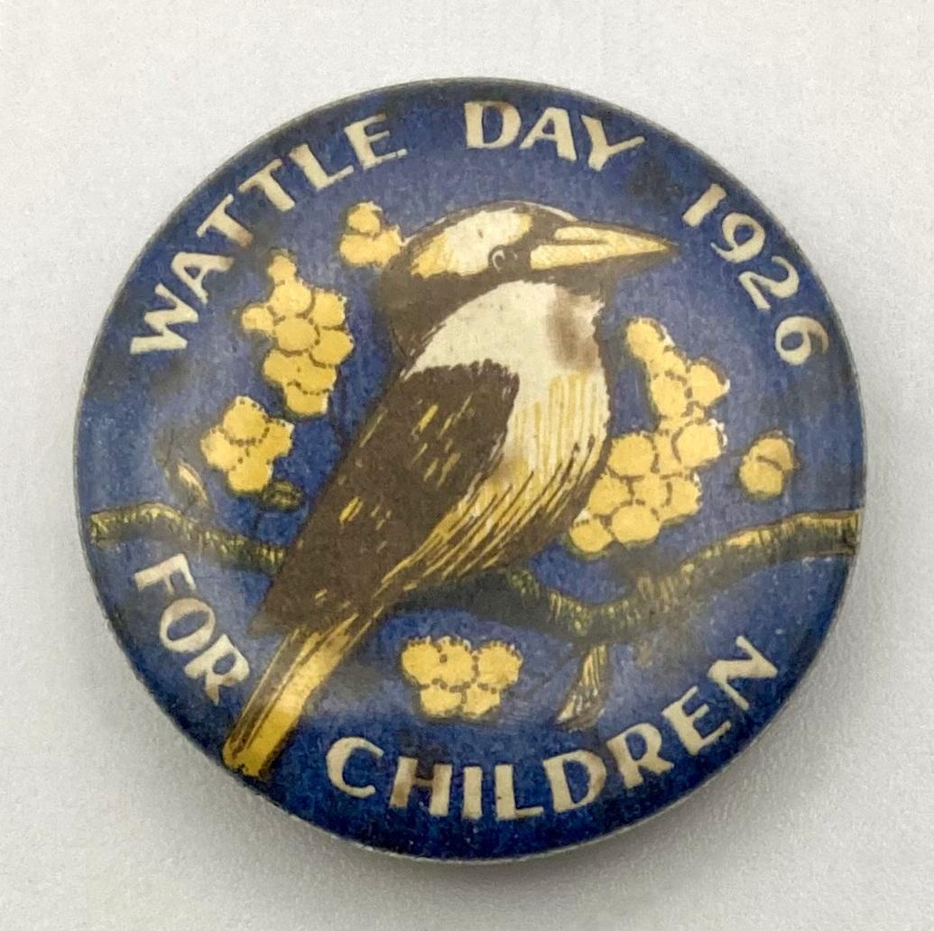 'Wattle Day for Children 1926' fundraising badge - small size