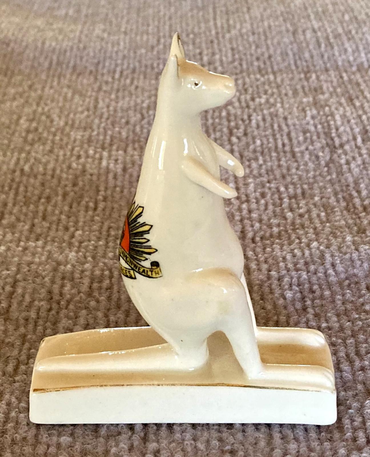 Other side view of Willow Art China crested ware kangaroo