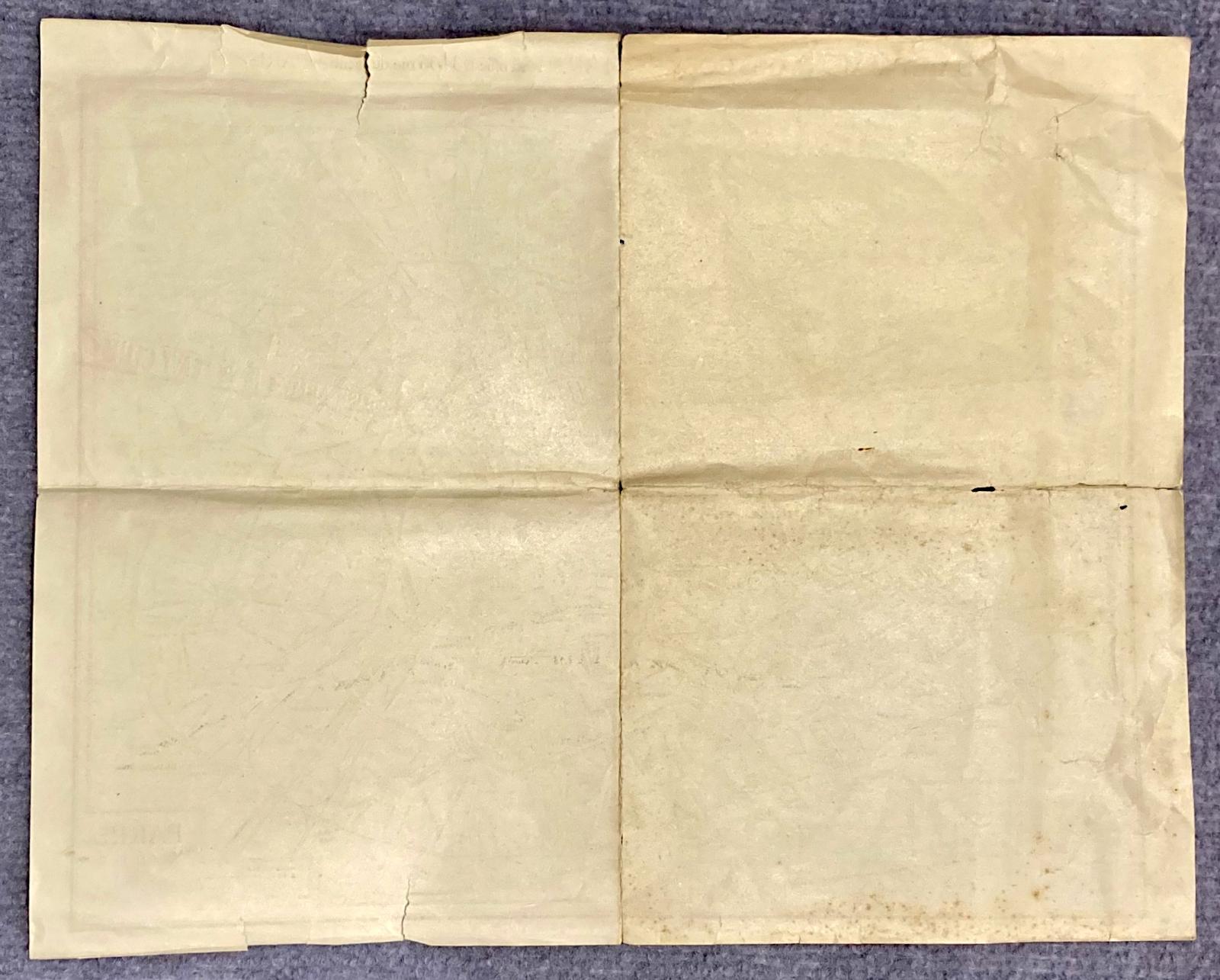 Back of map showing location of The British Army & Navy Leave Club 