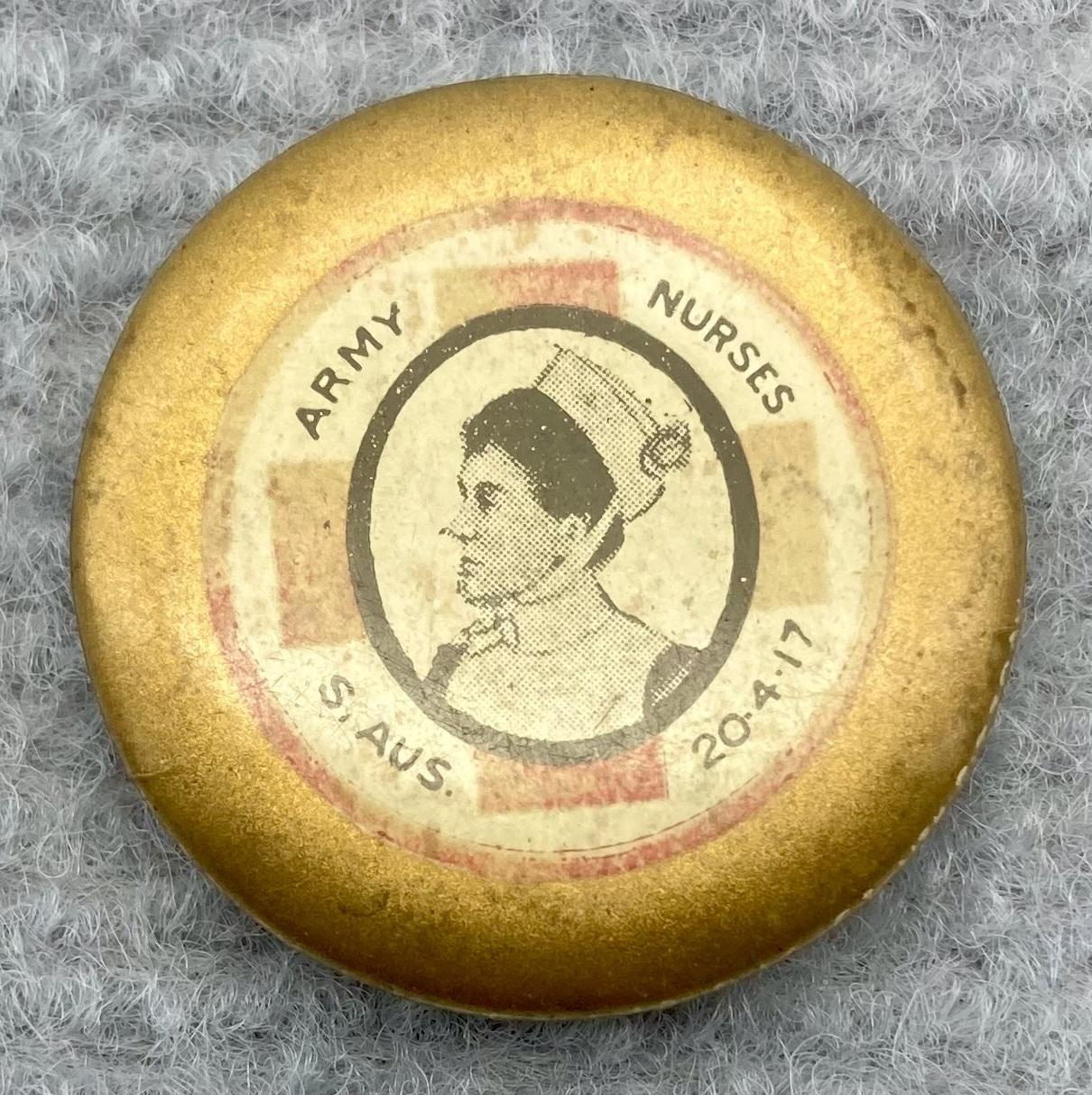 Front of Edith Cavell Army Nurses' Fund badge 1917