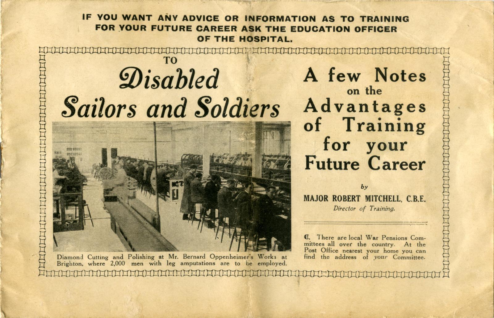 Disabled Soldiers and Sailors training information booklet