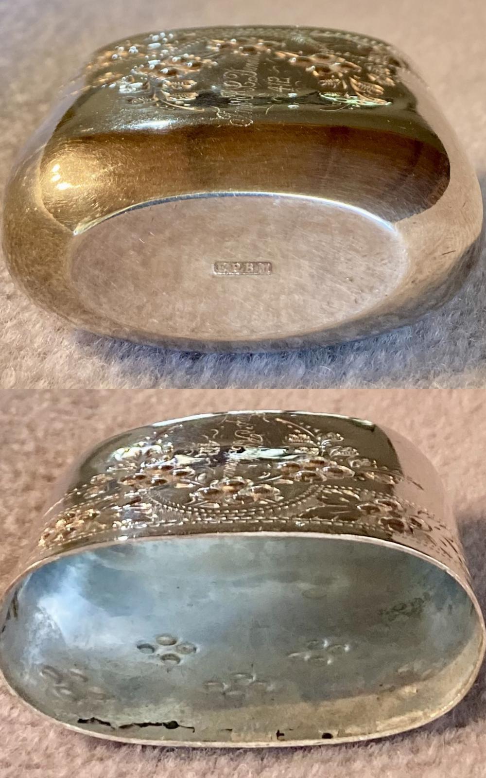 Collage showing inside and outside of flask cup