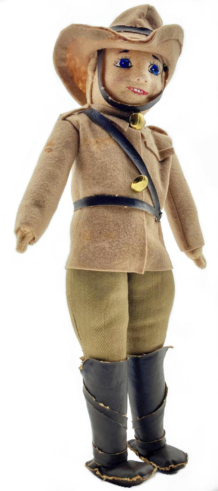 Australian Light Horseman doll - side view