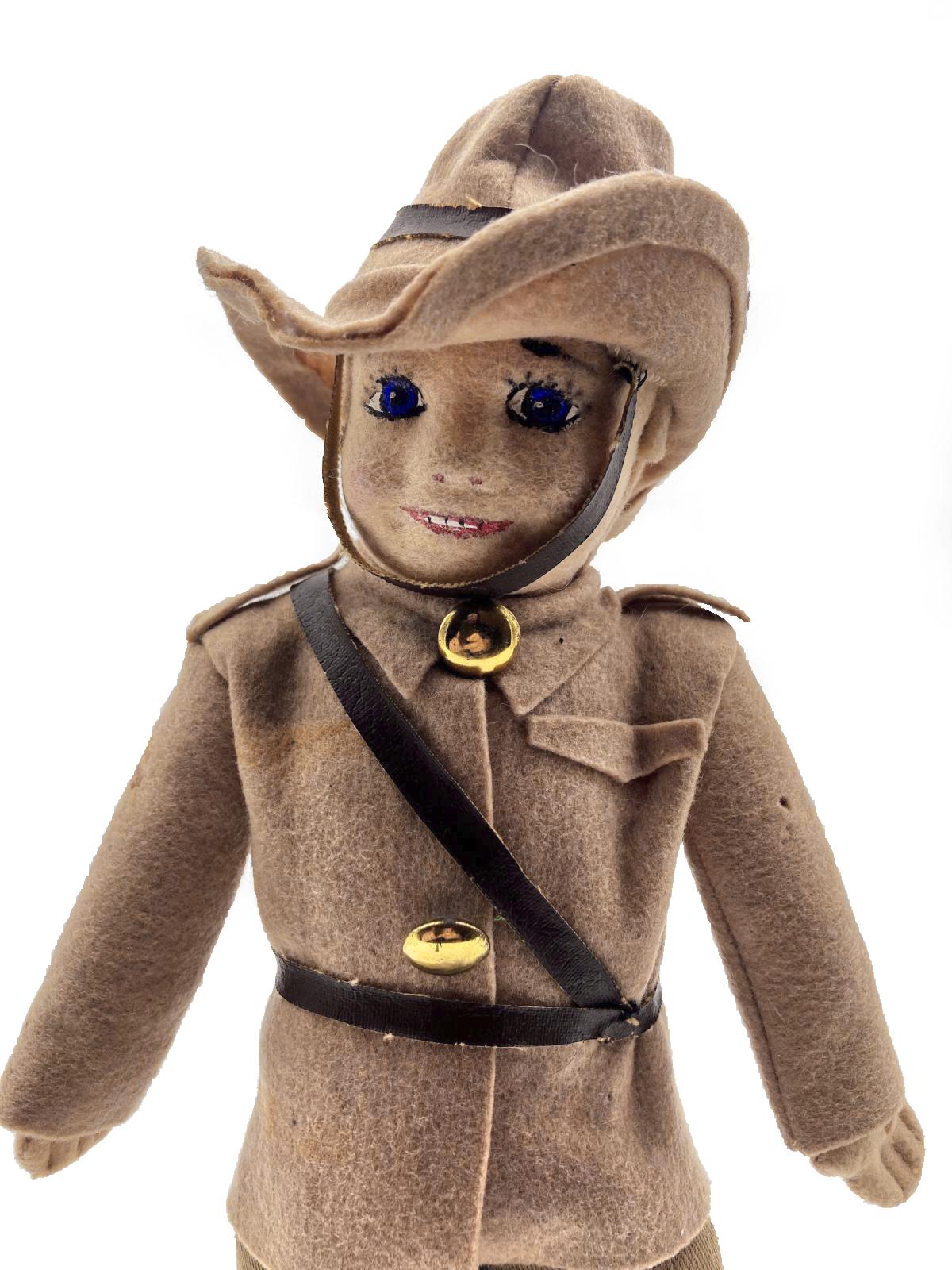 Close-up of Australian Light Horseman doll