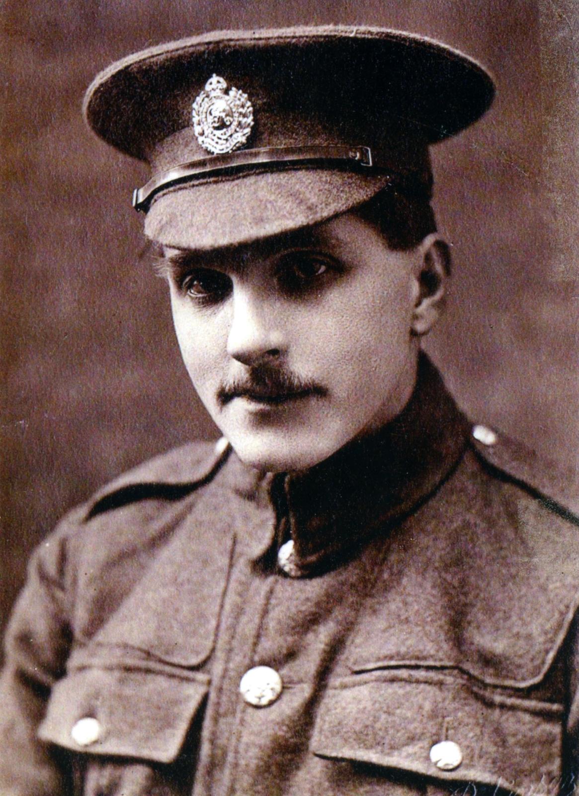 Leslie Horton Partridge portrait in Royal Engineers uniform