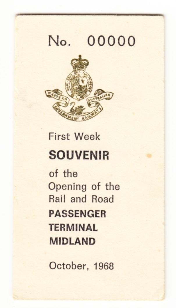 Souvenir Opening Ticket, Midland Station