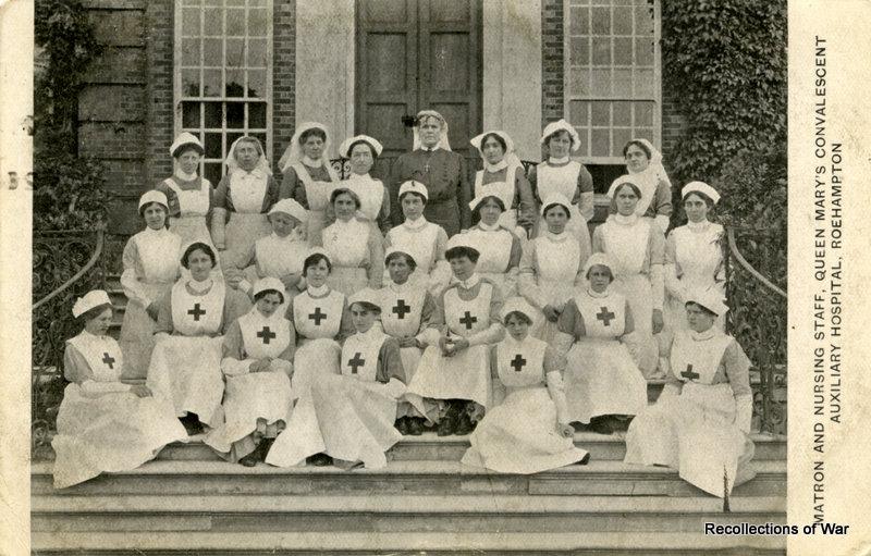Group portrait of the Matron and nursing staff at Roehampton House