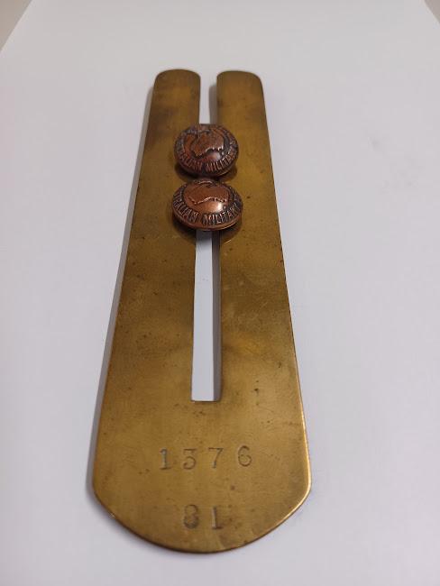 Brass Button Polishing Stick (sample of how buttons fit)