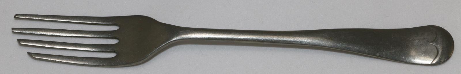 Entre sized "Myttons Allbrite" stainless nickel silver fork, worn prongs.