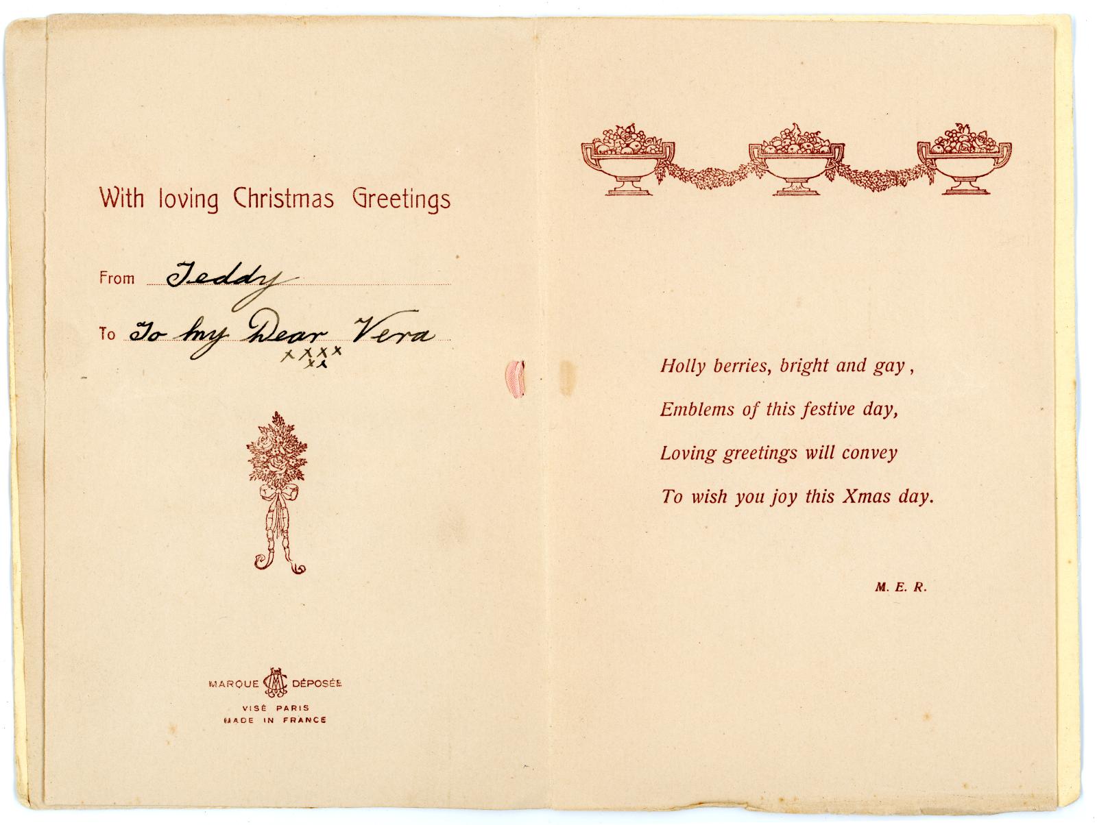 First World War Silk Postcard - centre spread