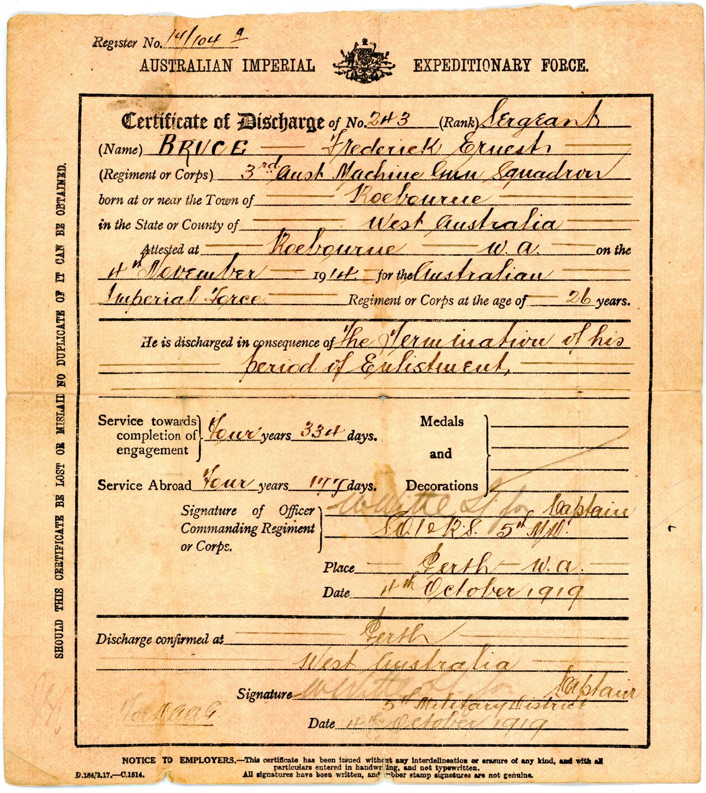Certificate Front