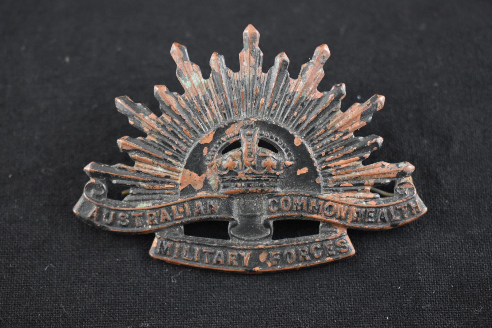 Obverse Rising Sun Hat Badge