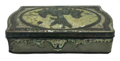 Front view of Cadbury tin 