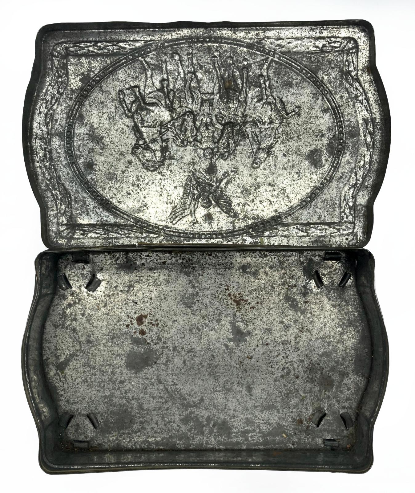 Inside of Cadbury tin 