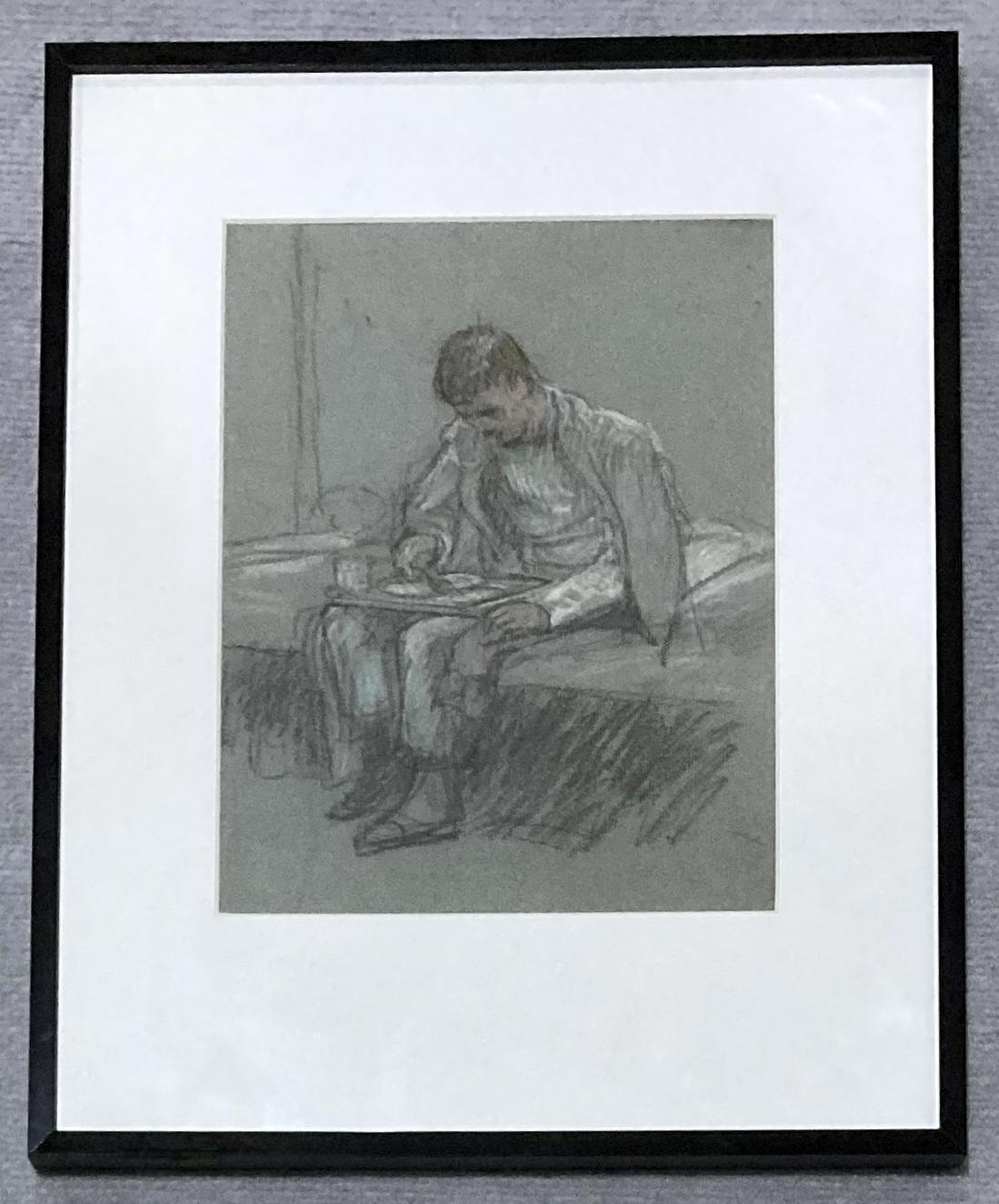 'Wounded eating on bed' by Florence White 1918