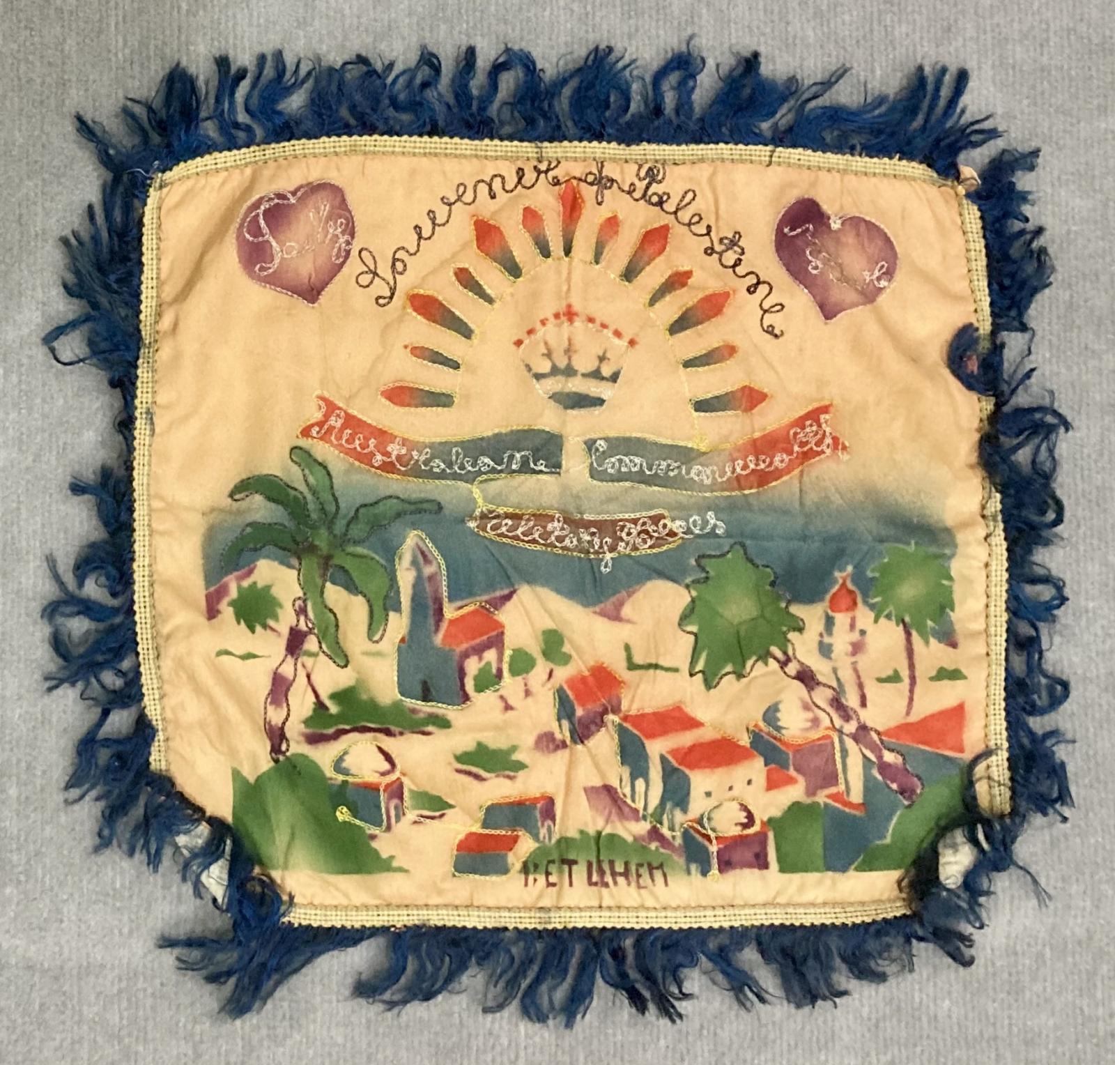 Souvenir embroidered cushion cover from Bethlehem