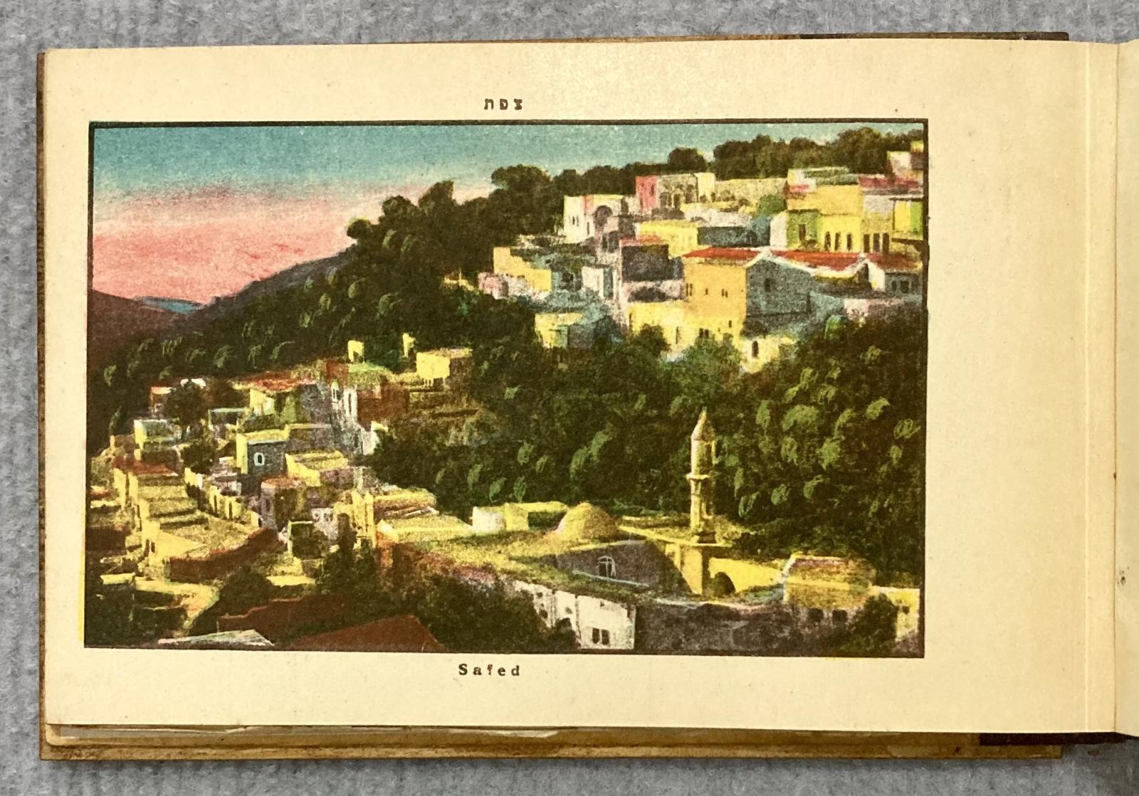 View from inside of souvenir olive wood album 