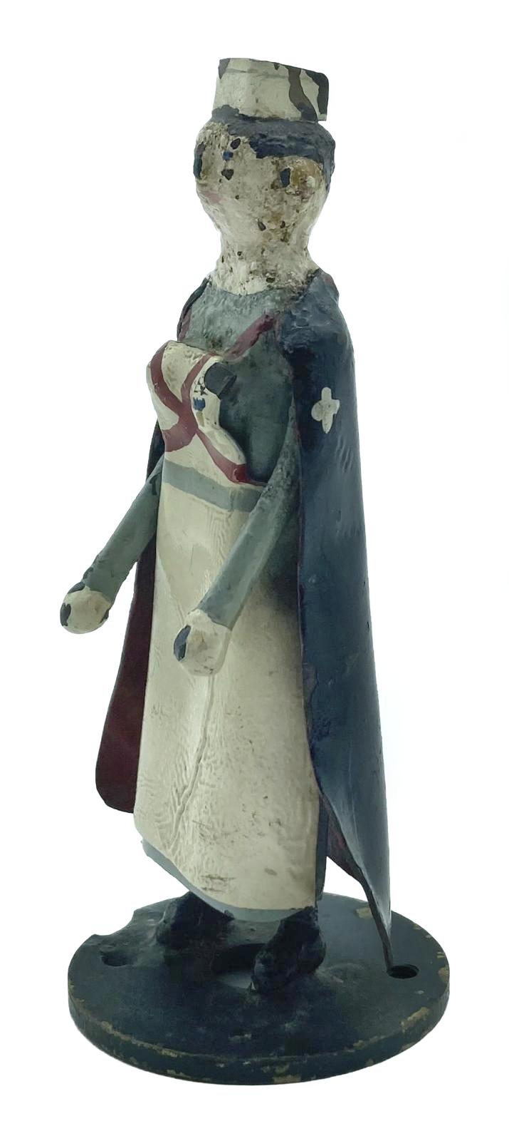 Metal nurse figurine made at RAF Biggin Hill - other oblique view
