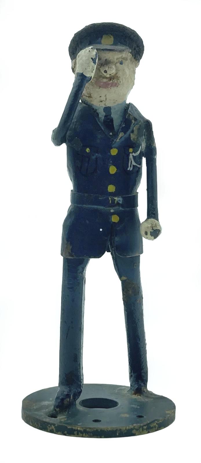 Metal airman figurine made at R.A.F. Biggin Hill - front view