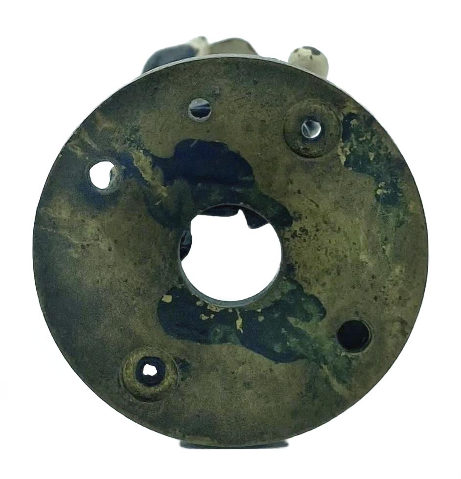 Metal airman figurine made at R.A.F. Biggin Hill - base view