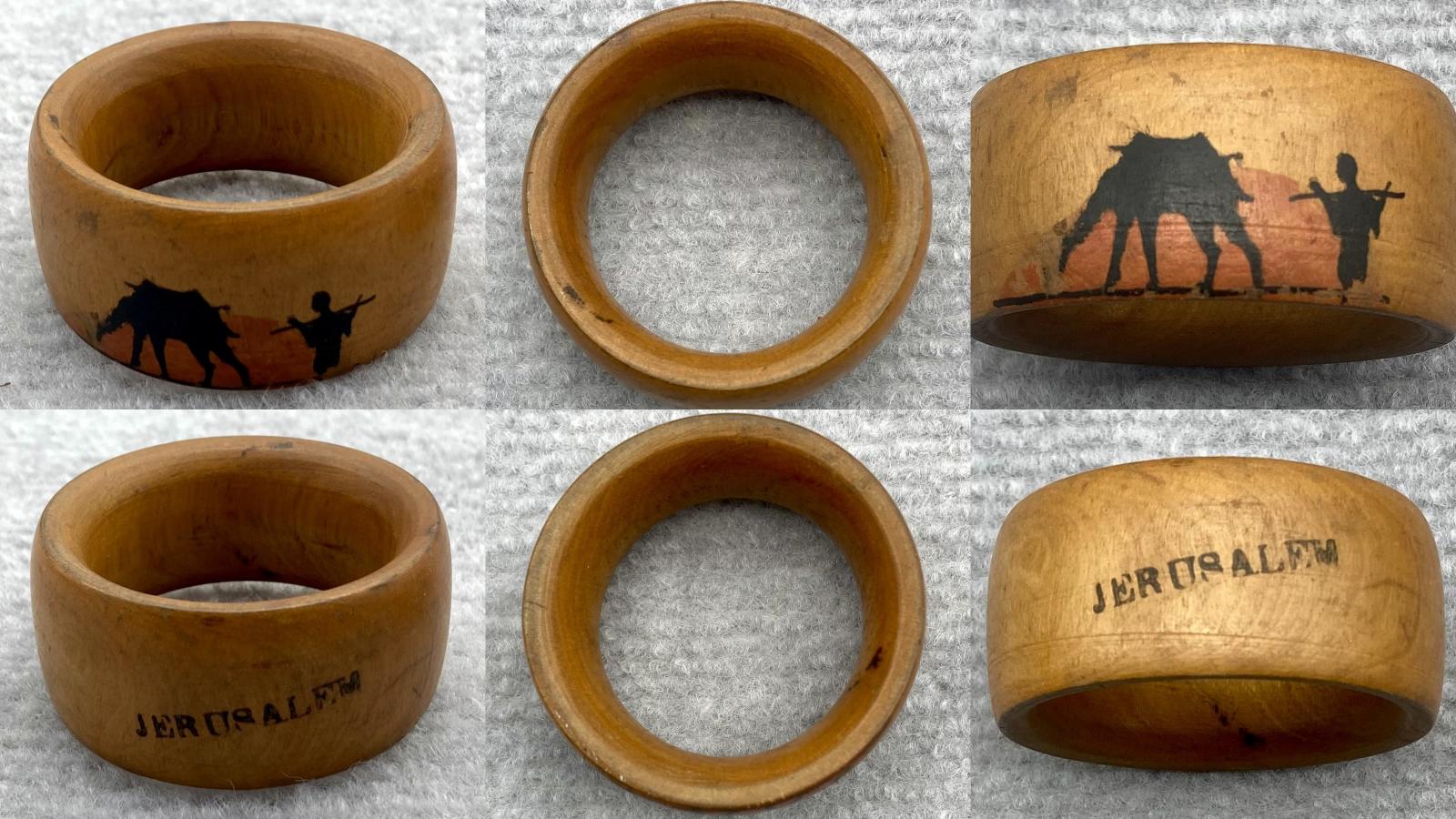 Collage of napkin ring number one from different views