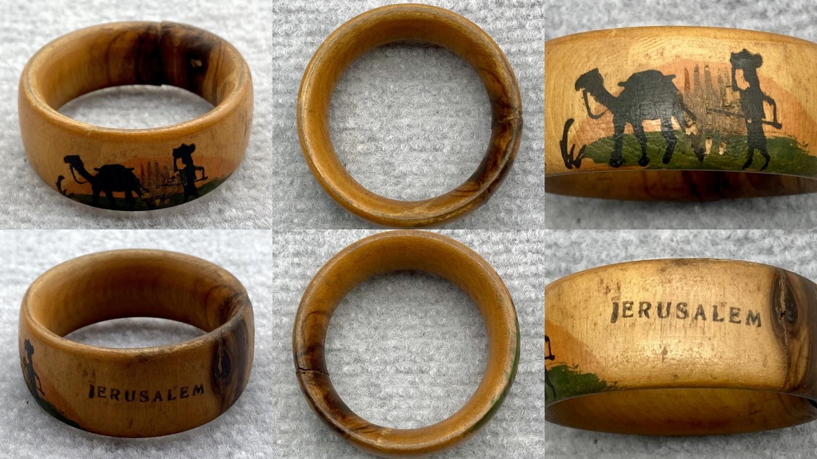 Collage of napkin ring number two from different views