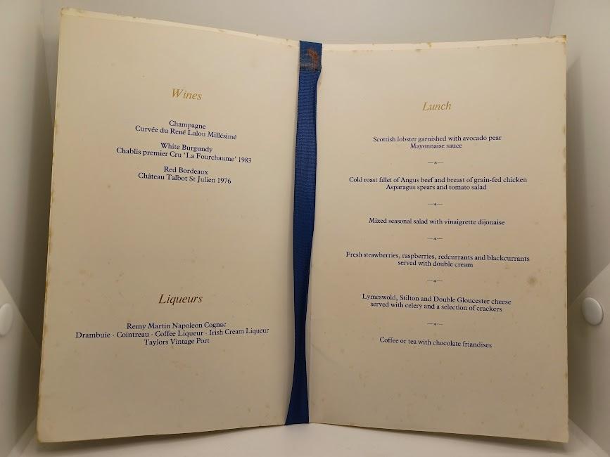 Wine & Menu List