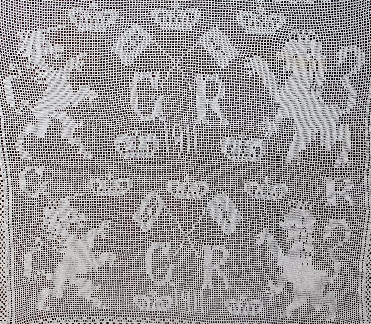 closeup detail of tablecloth